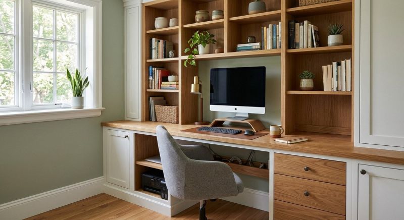 Built In Desk Installation in Durham, NC