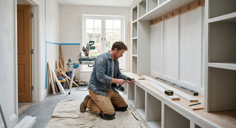 Mudroom Carpentry Installation in Annapolis, MD