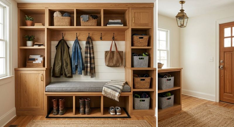 Mudroom Shelving Installation in Woodbridge, VA