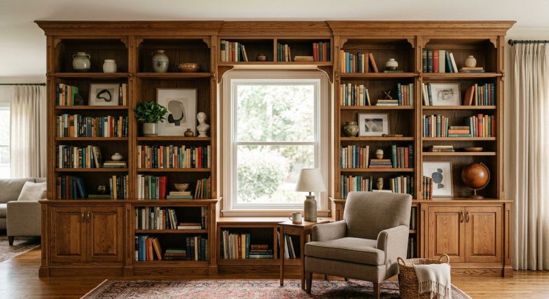 Custom Bookcase Installation in Greensboro, NC