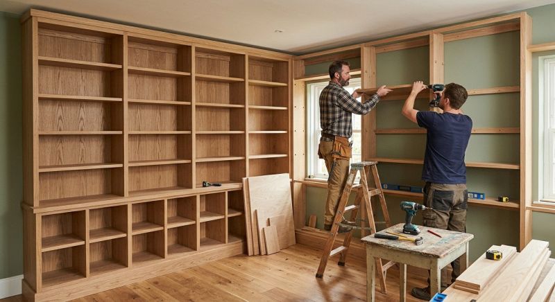 Custom Bookshelves Installation in Raleigh, NC